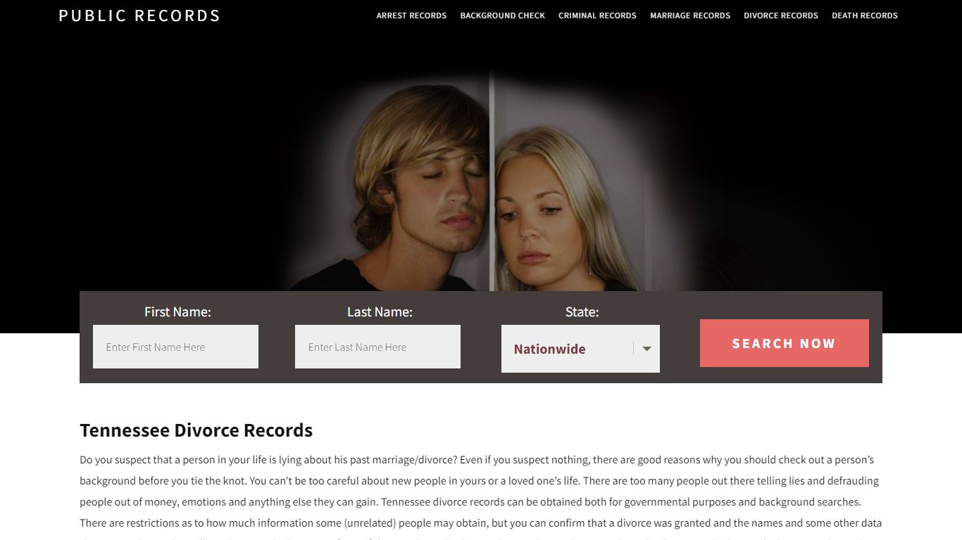 Tennessee Divorce Records | Enter Name and Search. 14Days Free